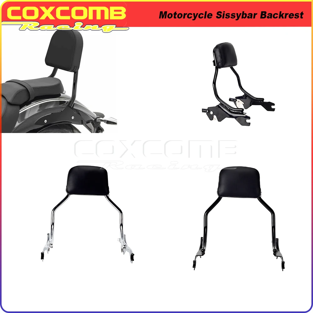 

Standard Height Motorcycle Detachable Short Rear Upright Passenger Sissybar Backrest Pad For Harley Fat Bob 114 FXFBS FXFB 18-21