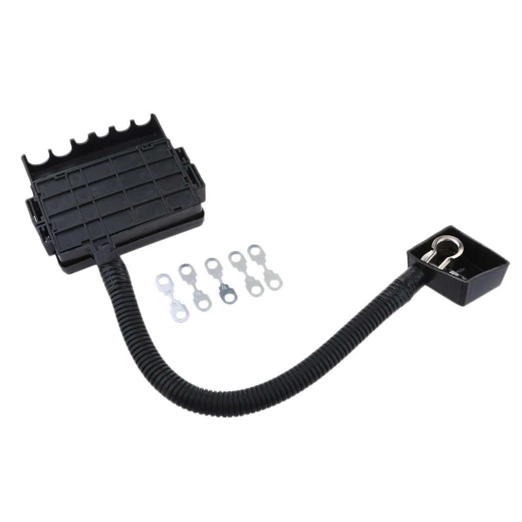 6 Way Circuit Marine Yacht Battery Terminal Fuse Box Block With Cable
