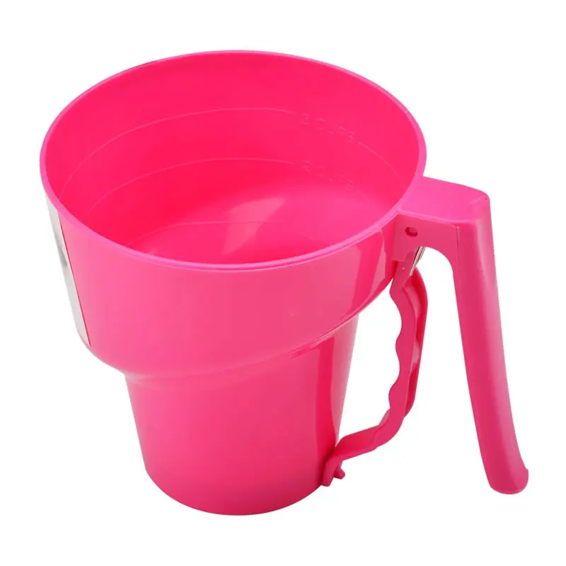 Upspirit Воронка Форма муки сито мелкоячеистый порошок Мука сито сахарная глазурь ручной сито чашка домашняя кухня Выпечка Кондитерские инструменты - Цвет: Розовый