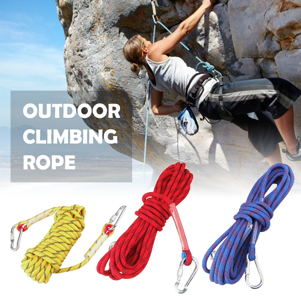 

10m Outdoor Rock Climbing Rope Rock Climbing Equipment Emergency Paracord Rescue Safety Rope with Professional Grappling Hook