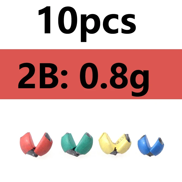 10pcs Reusable Split Shot Lead Weight Rubber Coated Splits Sinker Terminal Fishing  Tackle Accessories 0.5g 0.8g 1g 1.5g 2g 2.5g