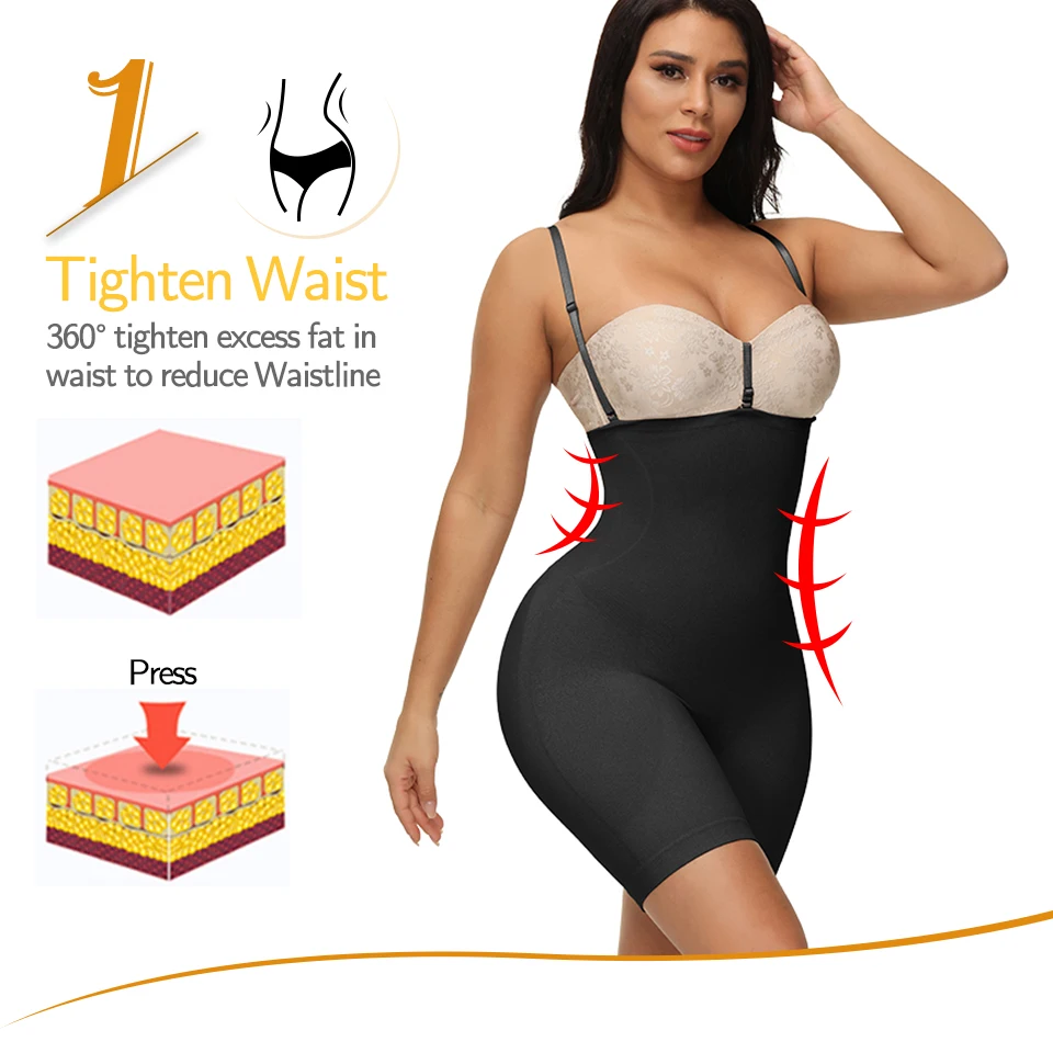 low back shapewear Women Shapewear Bodysuits Firm Tummy Control Full Body Shaper Slimming Bodysuit Corrective Underwear Waist Trainer Thigh Slimmer tummy control shapewear