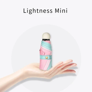 

Pocket Mini Umbrella Rain Women Windproof Multicoloured Folding Umbrella Automatic Female UV Protection Parasol Umbrella capsule