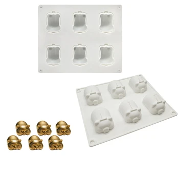 

6 Cavity 3D Mousse Cake Mold Cake Decorating Moulds Silicone Cake Mold Silicone Molds for Baking Dessert Mousse Mold
