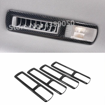 

ABS Carbon fibre For Toyota Highlander Kluger 2014-2019 Car rear reading Lampshade Cover Trim Sticker Car Styling 4pcs