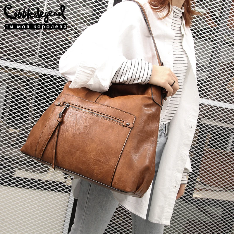 Cobbler Legend винтажные коричневые женские сумки из искусственной кожи роскошные
