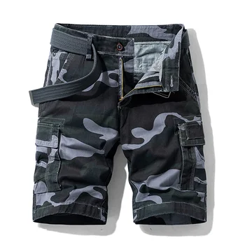 

2020 Men's 100%Cotton Casual Breathable Simple Summer Outdoor Streetwear Wholesale Cargo Shorts