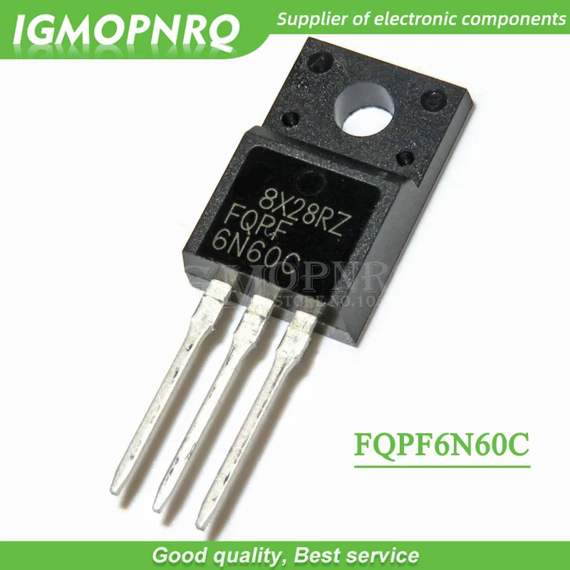 100 шт. FQPF6N60C 6N60C 6N60 MOSFET 600 в 6 А N-канальный транзистор TO-220F новый оригинальный |