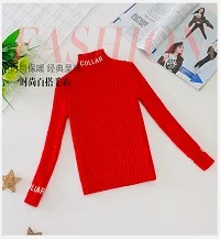 Красный Kids autumn clothes girl fashion print sweaters five colors girl long sleeve top 90-160cm - Цвет: Красный