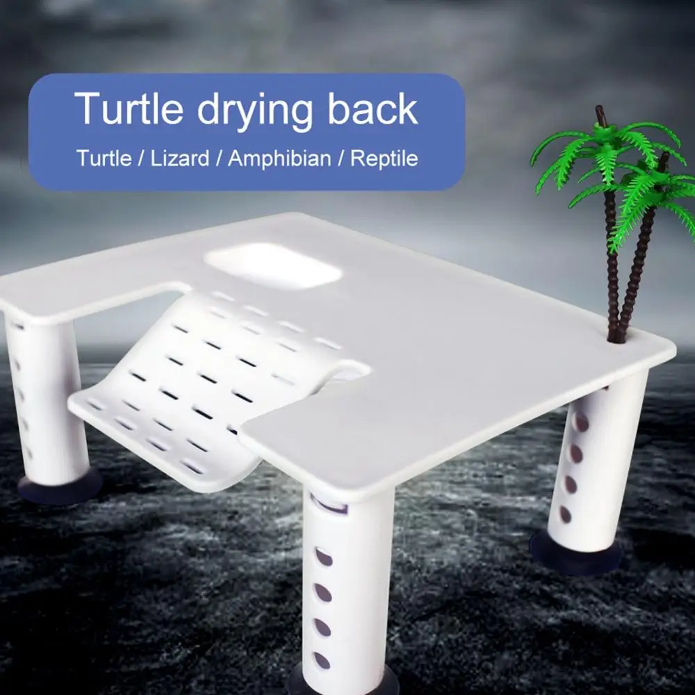 

Turtle Floating Basking Platform With 4 Suction Cups, Terrapin Dock Reptile Ramp Pier With Ladder Aquarium Tank Accessory