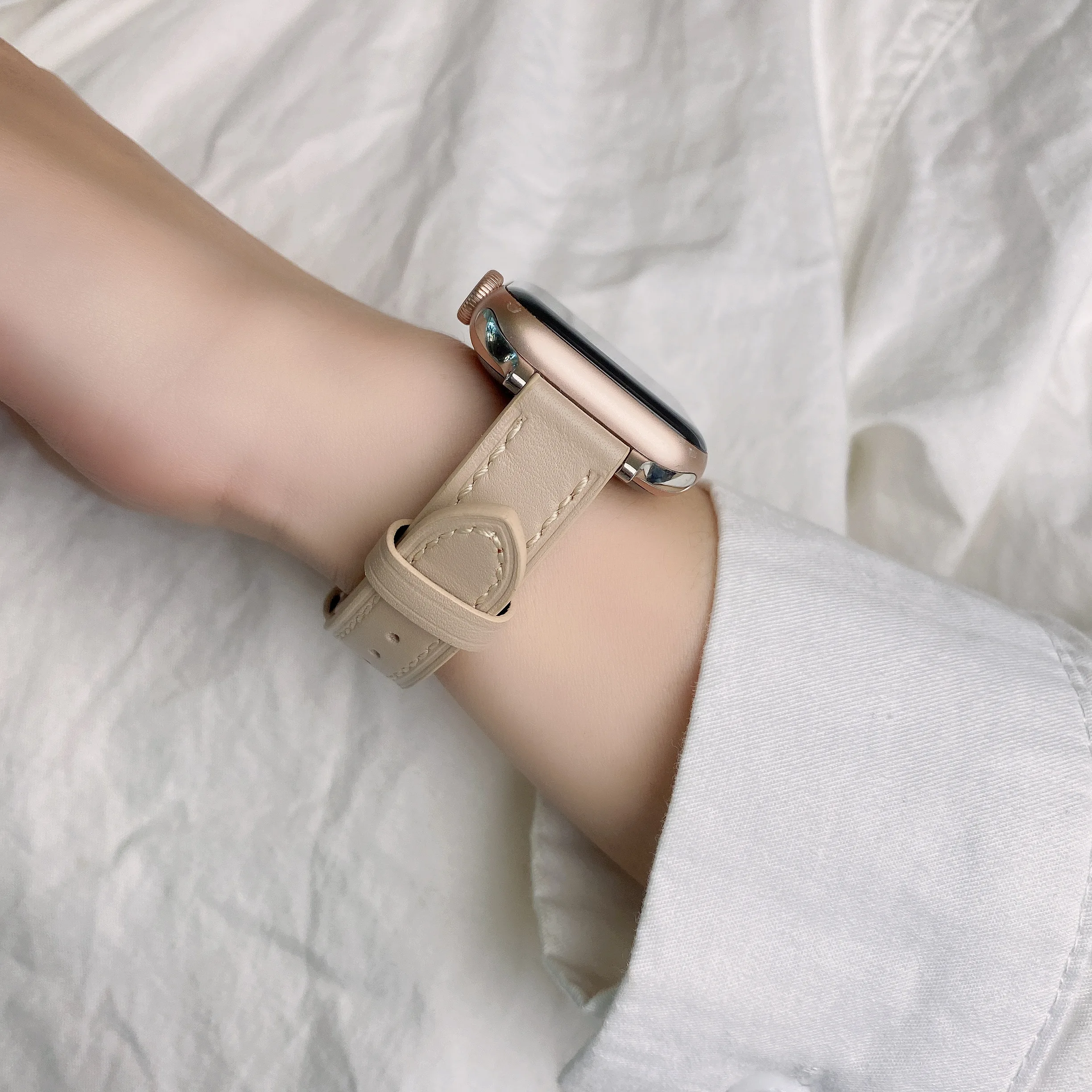 Ремешок из натуральной кожи для iwatch Series SE7 6 5 4 3 2 1 41 мм 45 38 42/44 40 | Наручные часы