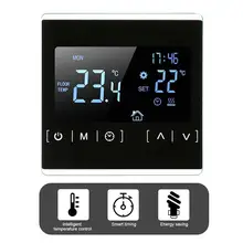AC85-240V LCD Touch Screen Temperature Controller Back Light Smart Electric Floor Heating Thermostat for Home Bedroom