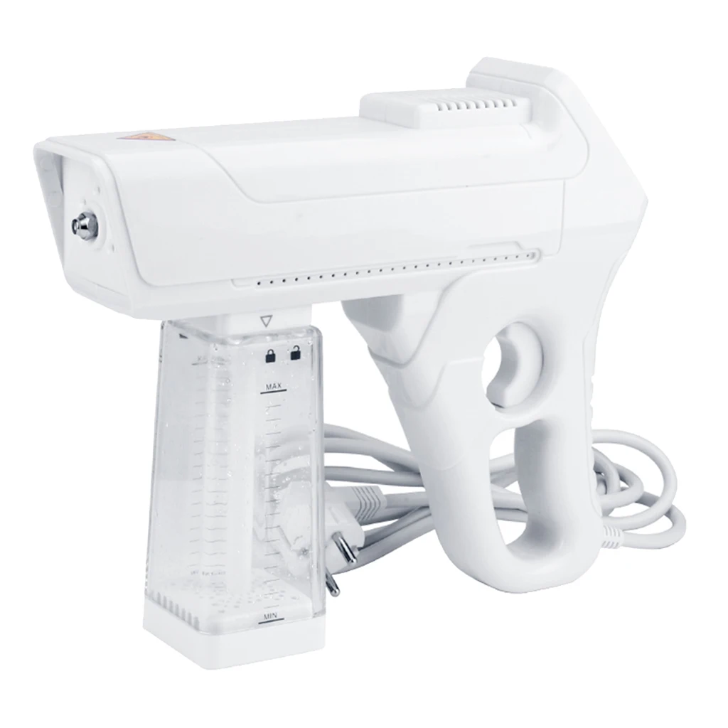 1300W Blue Light Nano Steam Atomizing Fogging Disinfection Sprayer Gun Rechargeable Nano Sprayer Gun Sanitizer Tools EU Plug