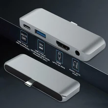 Basix Type-C Hub USB-C Adapter With PD Charging 4K HDMI USB 3.0 3.5mm Headphone Jack For Macbook Pro Samsung Huawei Hub