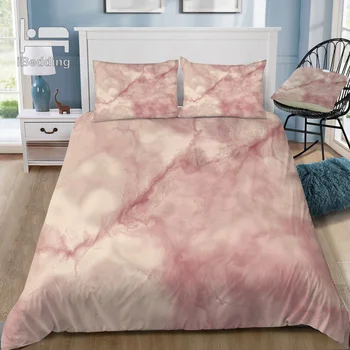 

Rose Gold Marble 3D Bedding Set Printed Duvet Cover Set Queen King Twin Size