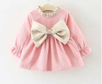 

Emmababy Newest Newborn Kid Baby Girl Princess Clothes Ruffles Winter Big Bowknot Party Pageant Dress