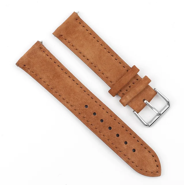 Soft Suede Leather Watch Band 18mm 19mm 20mm 22mm 24mm Blue Watch Straps Stainless Steel Buckle Watch Accessories brown