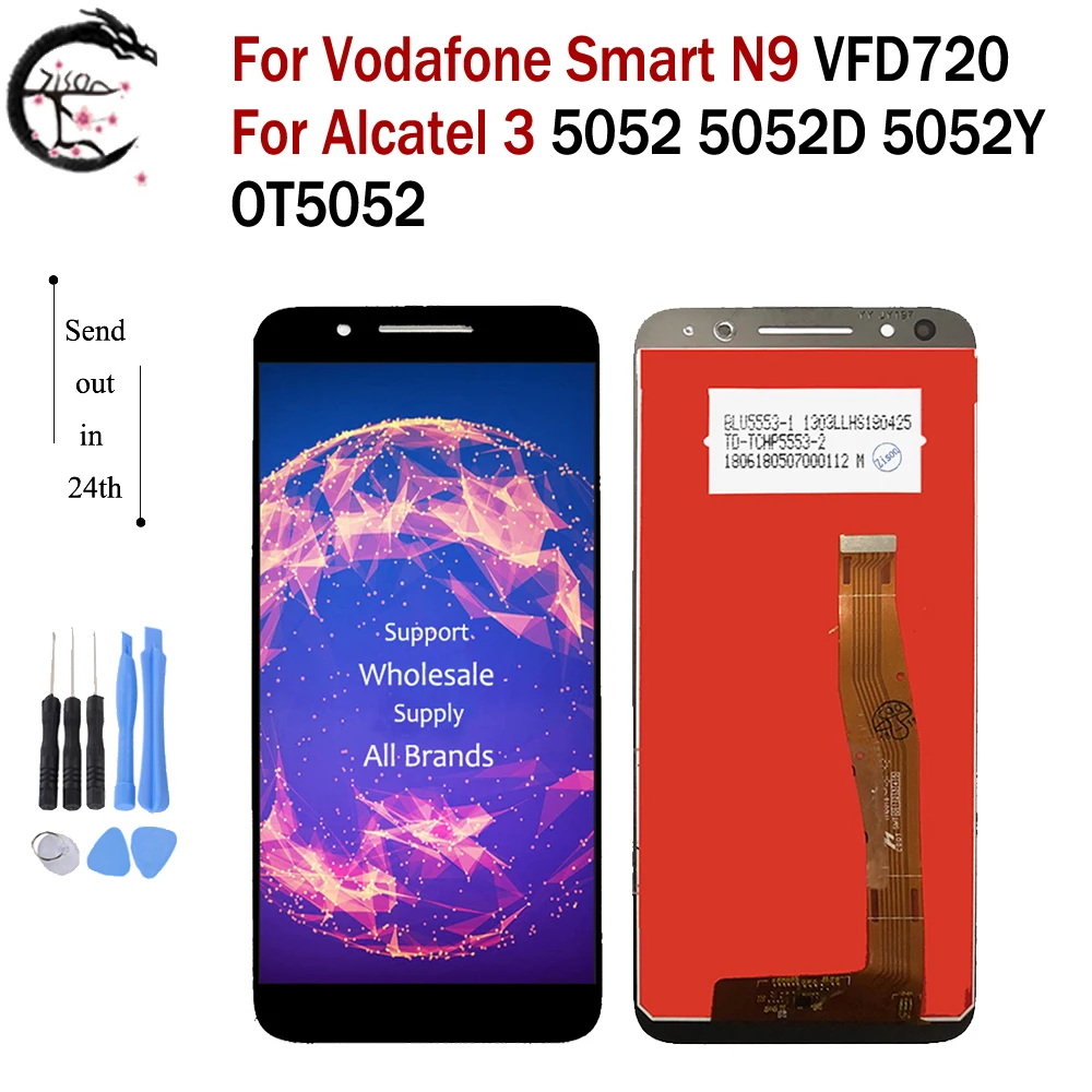 Pаспродажа ЖК дисплей для Vodafone Smart N9 VFD720 VFD 720 Полный ЖК дисплей с сенсорным экраном дигитайзер сборка для Alcatel 3 5052 5052D 5052Y дисплей
