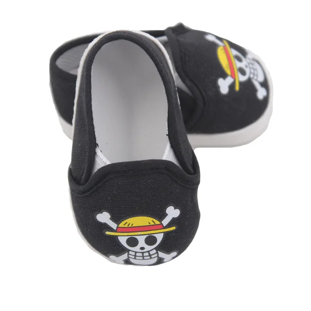Cute Doll Shoes 7cm Bow Cartoon Skull Pattern Mini Shoes For 18 Inch American&43cm Baby New Bron Dolls Og Girl Toy 1/3 BJD Shoes SH-0008-1