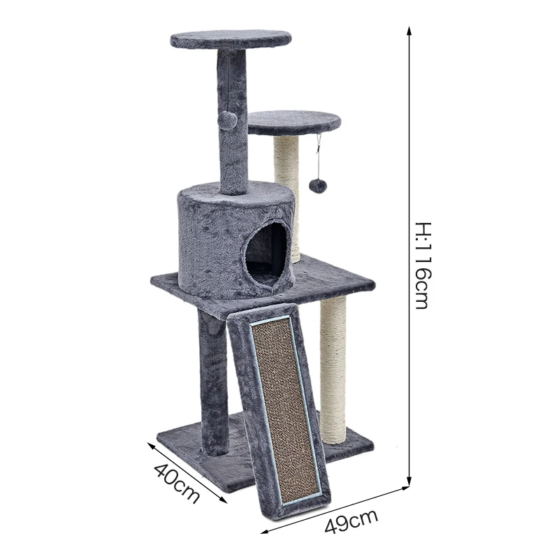 H153cm кошачья игрушка Когтеточка дерево скалолазание большой размер кошка прыгающая игрушка с лестницей котенок скалолазание рама кошка мебель домик для кошек - Цвет: WJ0256-h