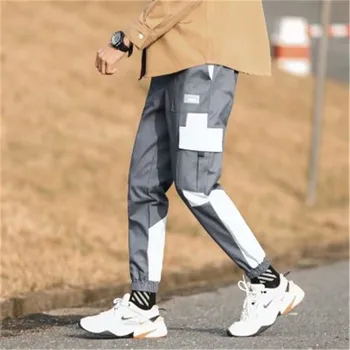 

Harem Pants Men 2020 Fashion Casual Streetwear Color Patchwork Ankle-length Skateboard Joggers
