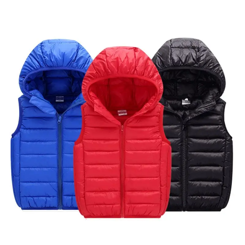 Girls Boys Hooded Vests Children's Down Cotton Coat Autumn Winter Baby Kids Waistcoat Outerwear Clothing Infant Warm Jacket For children vest