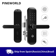 PINE WORLD биометрический замок для защиты от отпечатков пальцев Умный Замок с WiFi приложением Пароль RFID разблокировка, дверной замок гостиницы