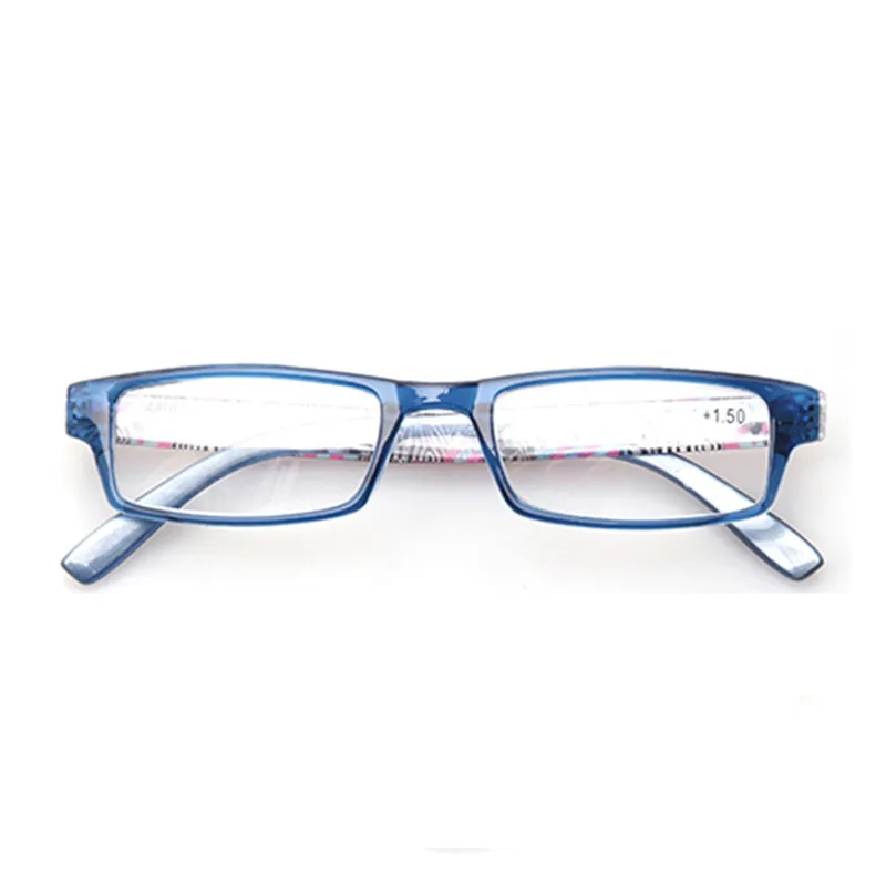 

Fashion Printed Reading Glasses Spring for Women Hinge Rectangular Frames Readers Comfortable Eyeglasses 0.5 Frame Material