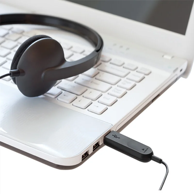 Использование: компьютерные наушники Logitech H340 с USB разъемом разработанные в офисе