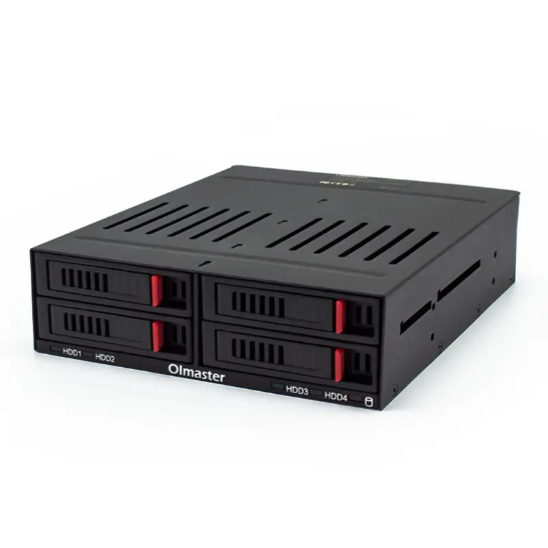 HE-2006 4x2.5 Inch Slots SATA Internal Rack Hard Drive Case HDD SSD Mobile Enclosure Cover with LED Indicator Capacity Expansion