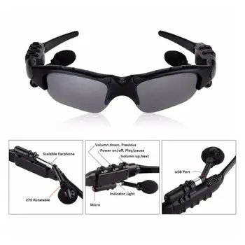 

Bluetooth Sunglasses Outdoor Smart Glasses Bluetooth Sun Glasses Wireless Headset Sport with Microphone for Smart Phones