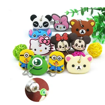 

NEW Protective Key Case Cover for Key Control Dust Cover Holder Cartoon Silicone Organizer cat Home Accessories Supplies
