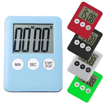 

Kitchen Digital Timer Mini LCD Square Cooking Alarm Count Up Kitchen Accessories Tools Helpers Magnet Countdown Time Gadgets