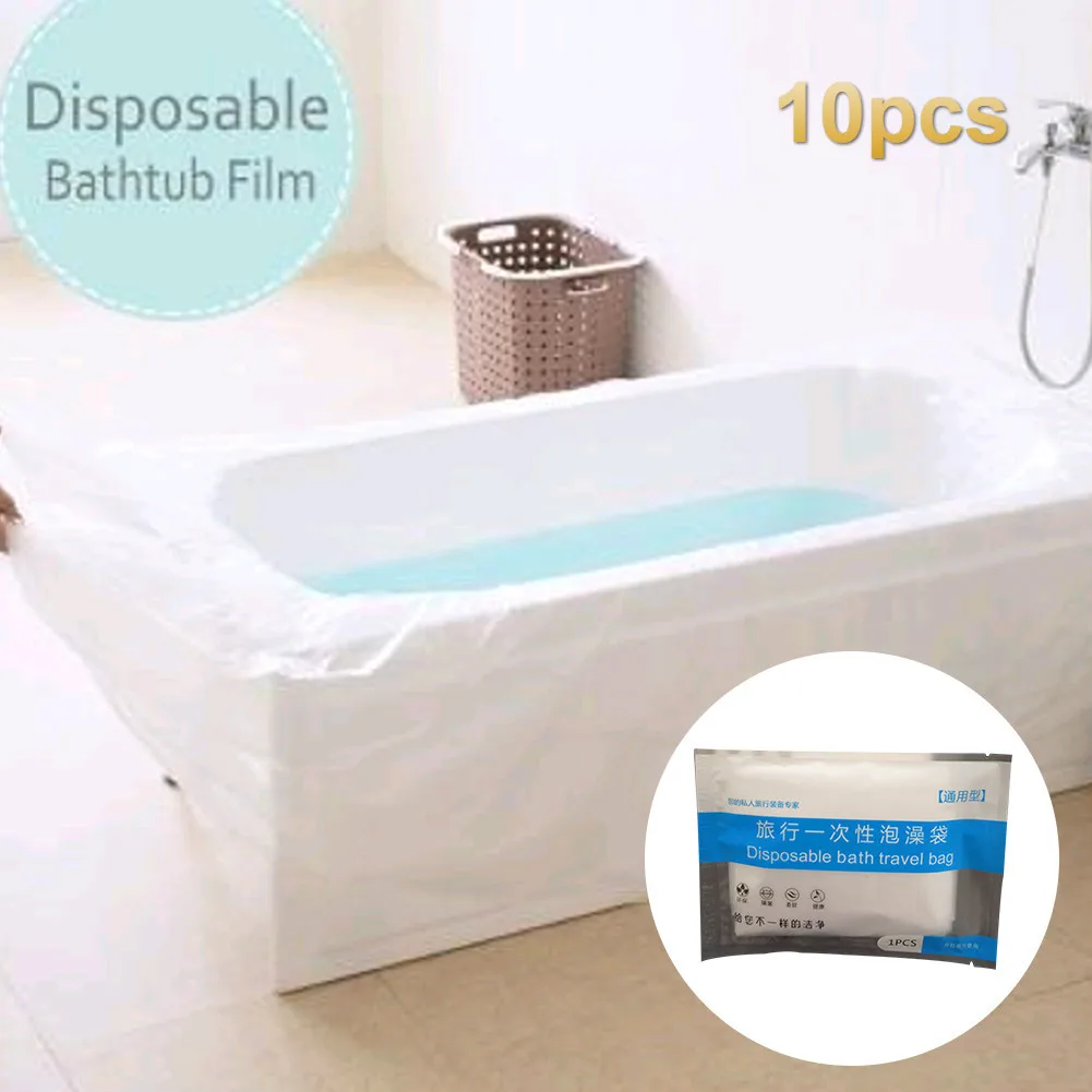 10pcsDisposableBathtubCoverLiningWaterproofIndependentTravel