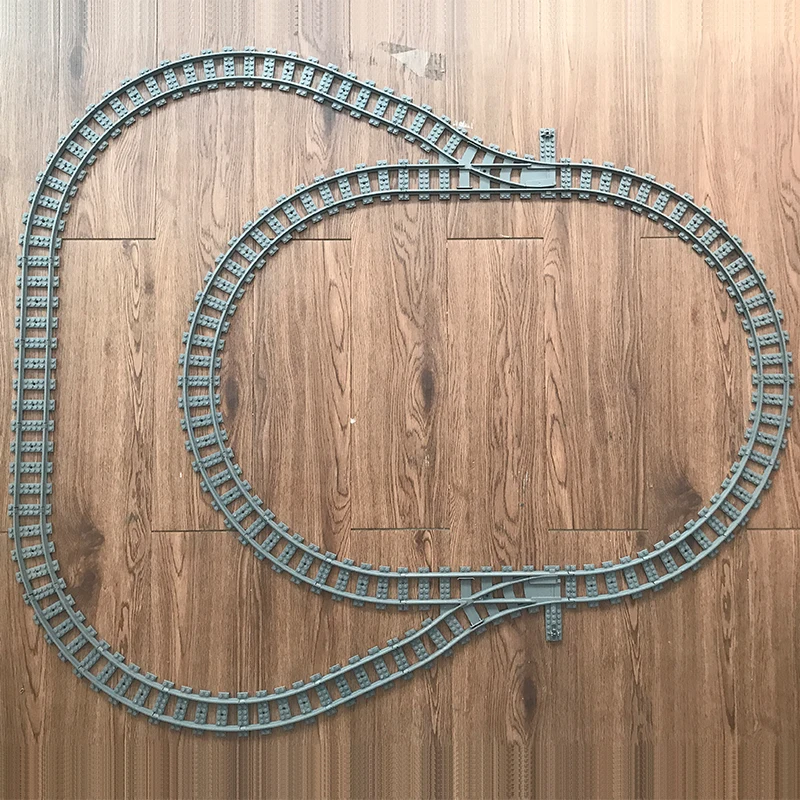 

NEW Legoes City Trains Train Track railway Straight Curved Rails Building Blocks Kits Bricks Model Kids Toys For Christmas Gifts