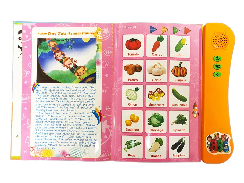 Livro de Linguagem para Crianças Musical para Aprender 3 + Idade Bebê Inglês Livro Alfabeto Número Crianças Brinquedo Brinquedos Educativos 9 Online shopping