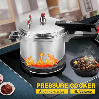

20CM 4L Pressure Cookers Outdoor Camping Cooker Food Rice Dining Tool Home Kitchen Food Beam Meats Vegetables Soups Cooking Tool