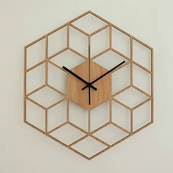 

Creative Iron Cube Timer Wall Clock Battery Operated Watch Clock Silent Wall Clocks Gold Scale Home Decor 35X40cm WJ909