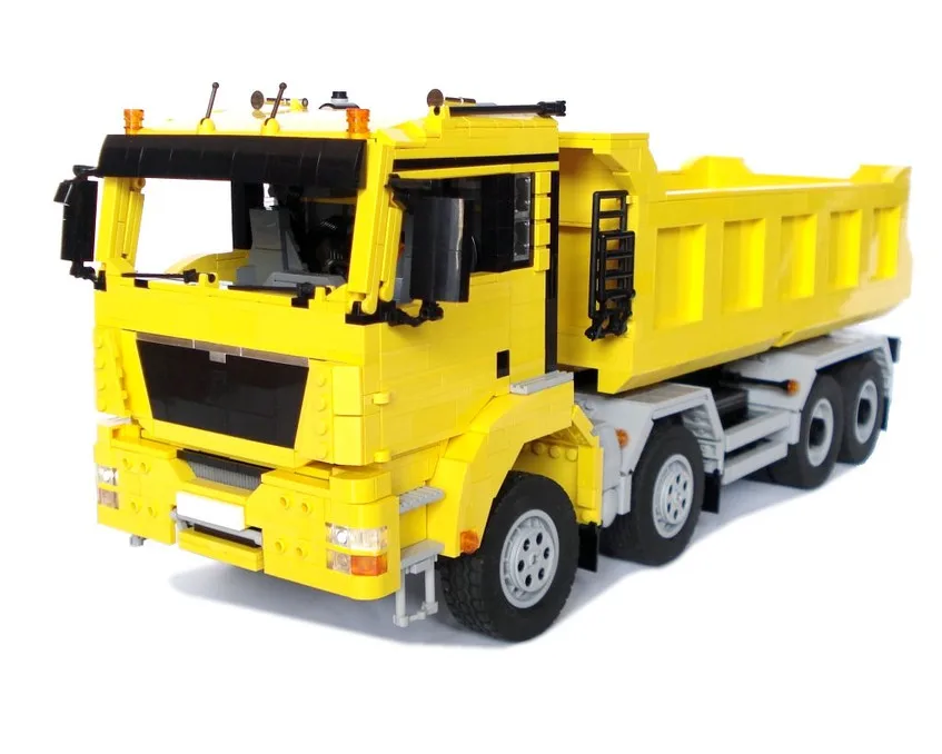 Новый Legoins Lepins технологии строительный блок moc 2918 2931 8*4 грузовик + прицеп
