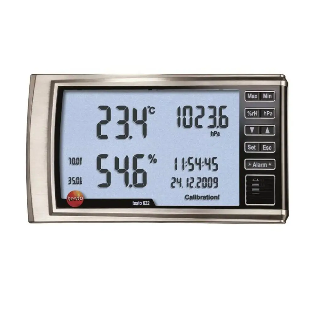 

Testo 622-Thermohygrometer and Barometer,Measures Air Temperature / Pressure / RH,Protection Class IP30,0560 6220