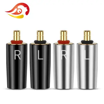 

QYFANG Earphone Pin Audio Jack DIY Gold Plated Copper Plug Metal Shell Adapter Wire Connector For IPX UE6 UE6Pro HiFi Headphone