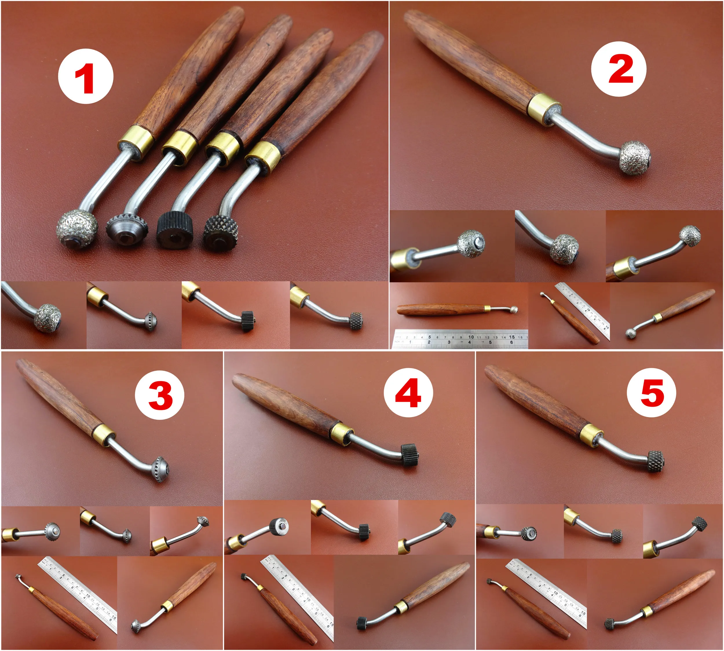 5kindsEngraveEtchingCopperPrintmakingRouletteWheelEmbossing