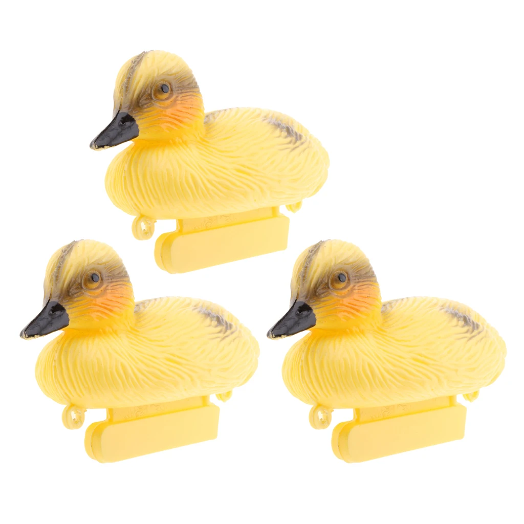 3pcs Baby Ducking Floating Duck Ducklings Fish Pond Ornament Plastic Decoy