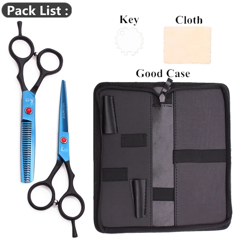 M1029 Lan D 5.5Y Hair Cutting Scissors 5.5 Mr Rabbit JP Steel Thinning Shears Professional Hairdressing Scissors Finger Rest Haircut Shears M1029 - Цвет: M1029 Lan D 5.5Y