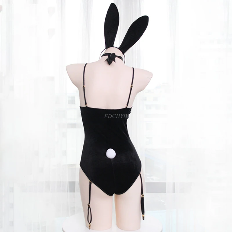 Japanese Sexy Bunny Girl Sleepwear Suit Female Women Cosplay Costume Jumpsuit Velvet Underwear Nightdress Cat Woman Costume women lingerie women lingerie set women cosplay costume