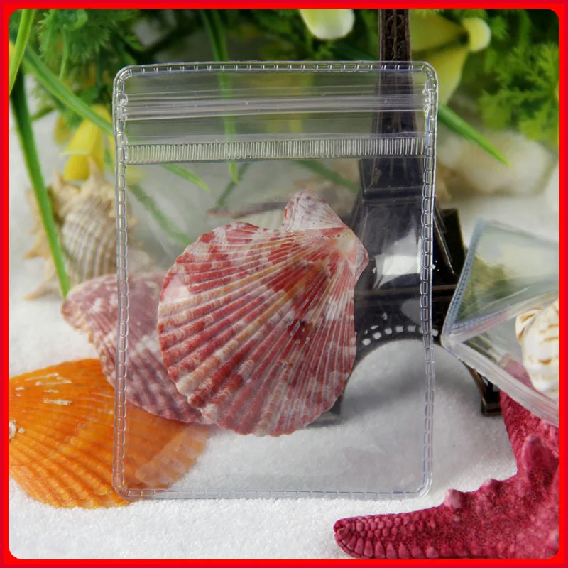 

100pcs/lots 8cm*12cm*480micron High Quality Clear Necklace Zip Lock Plastic Packaging Bags