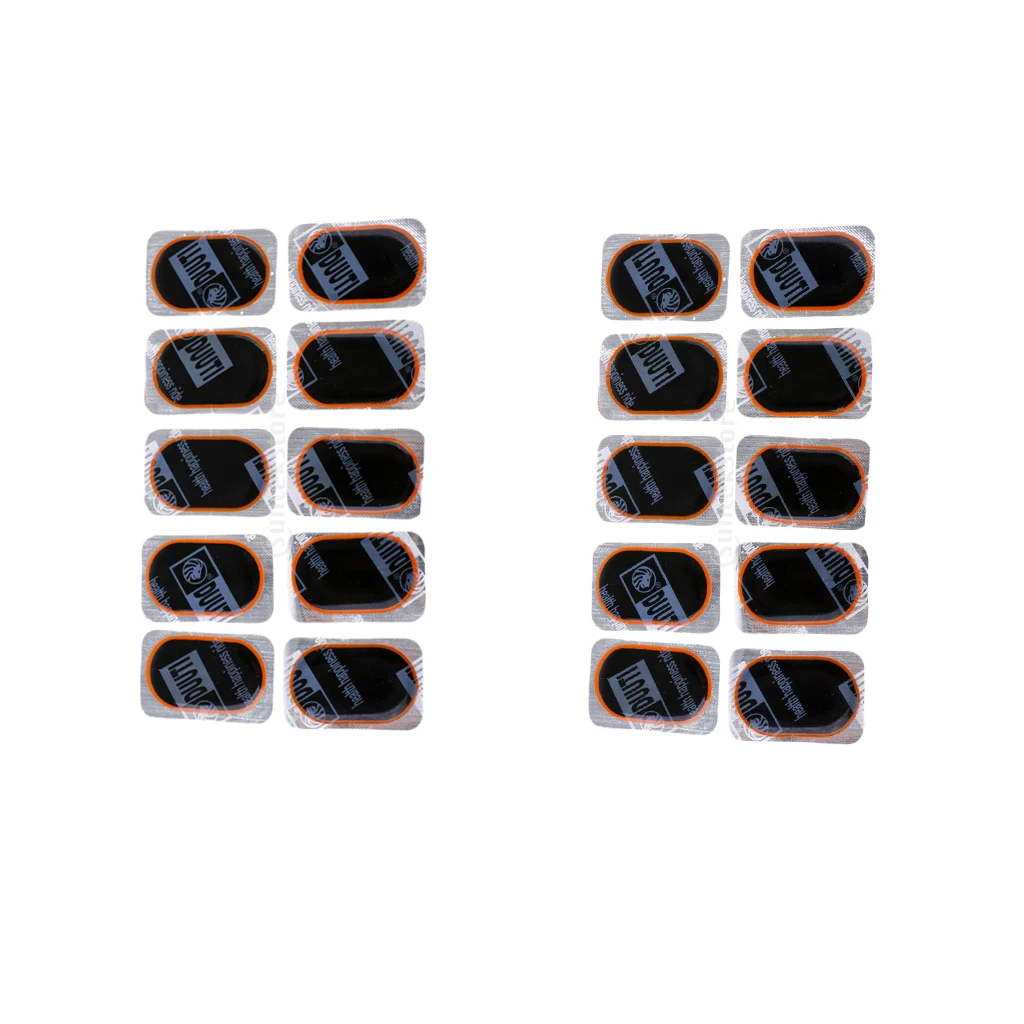 20x Rubber Puncture Patches Tire Tyre Tube Repair Patch Kit Black Yellow 32x50mm