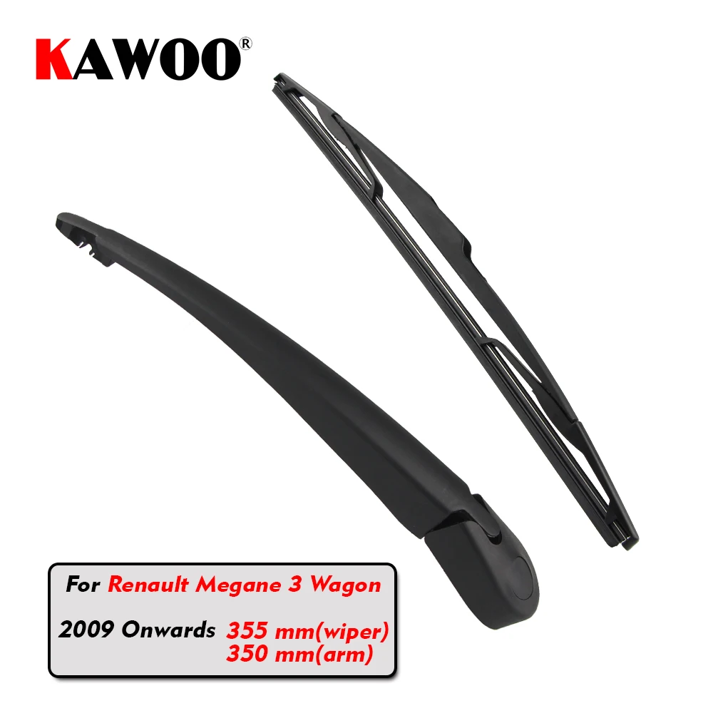 KAWOO Car Rear Wiper Blade Blades Back Window Wipers Arm For Renault Megane 3 Wagon Hatchback