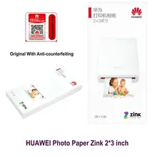 HUAWEI Carta Fotografica Zink 2*3 pollici Originale Con Anti-contraffazione Per HUAWEI Mini Portatile Tasca album di Foto AR stampante CV80