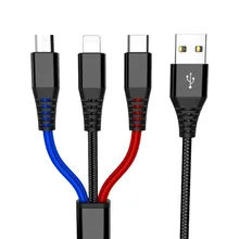 ^#Cheap 1.2m 2m USB Cable 2.4A Quick Charger Charger 3 in 1 Mobile Phone Cable Micro Type C Charger Wire Cord ^#Cheap 1.2m 2m USB Cable 2.4A Quick Charger Charger 3 in 1 Mobile Phone Cable Micro Type C Charger Wire Cord